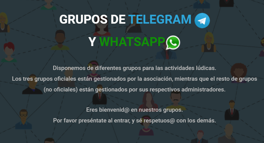 Grupos de Telegram y Whatsapp